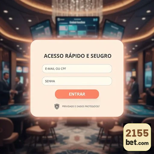 Imagem da tela de login da 2155bet em ambiente de cassino.