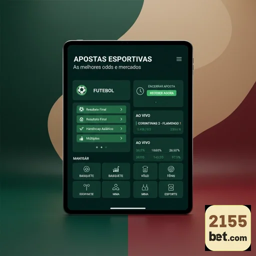 Tela do aplicativo 2155bet mostrando apostas esportivas.