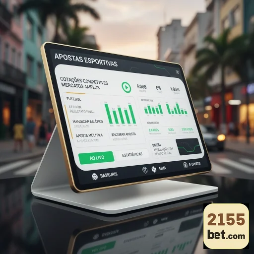 Tela de aplicativo 2155bet mostrando apostas esportivas.