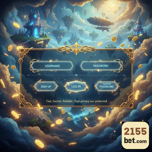 Tela de login da 2155bet com design envolvente e opções claras.
