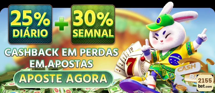 Personagem de cassino da 2155bet com promoções de cashback.