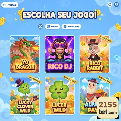 Tela da 2155bet com opções de jogos populares disponíveis.