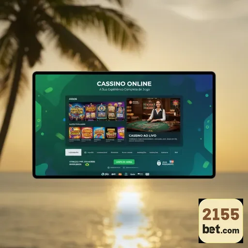 Tela do site 2155bet mostrando cassino e jogos online.