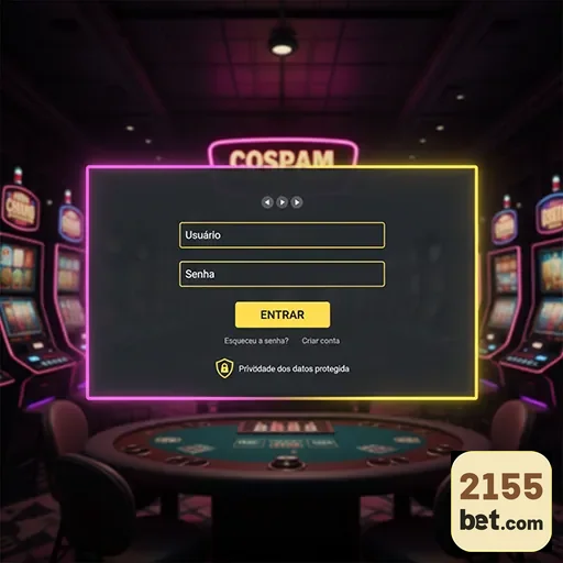 Tela de login do aplicativo 2155bet com usuário e senha.