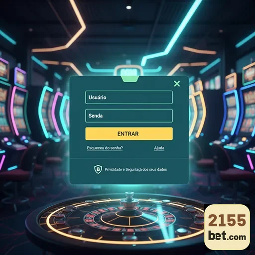 Tela de login do aplicativo 2155bet com opções de acesso.