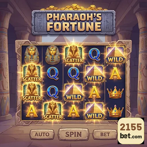 Slot Pharaoh's Fortune no site 2155bet com ganhos potencialmente altos.