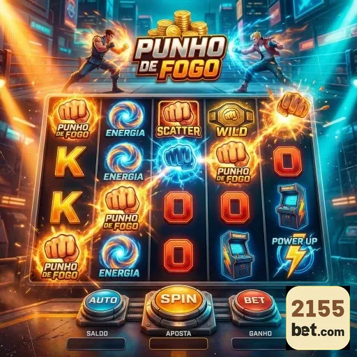 Interface do jogo Punho de Fogo na 2155bet.