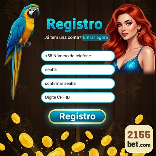 Tela de registro da 2155bet com campos para informações do usuário.