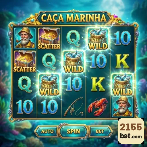 Caça-níqueis 'Caça Marinha' na 2155bet para jogadores VIP.