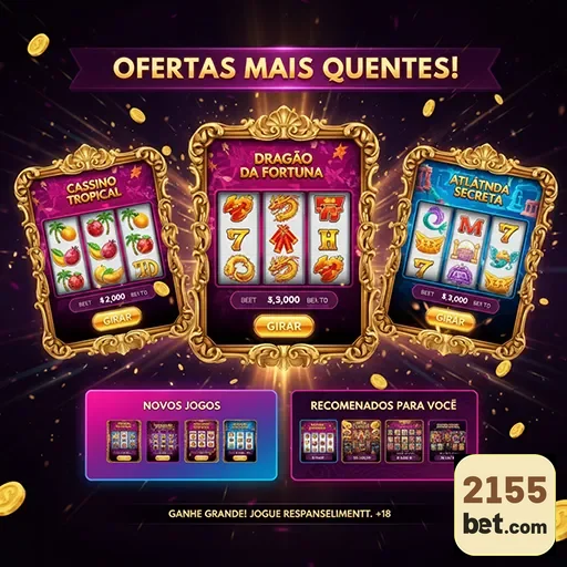 Slots premium da 2155bet destacando cassinos online.