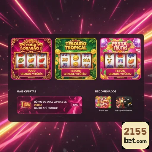 Jogos de slots na 2155bet com interface colorida e segura.